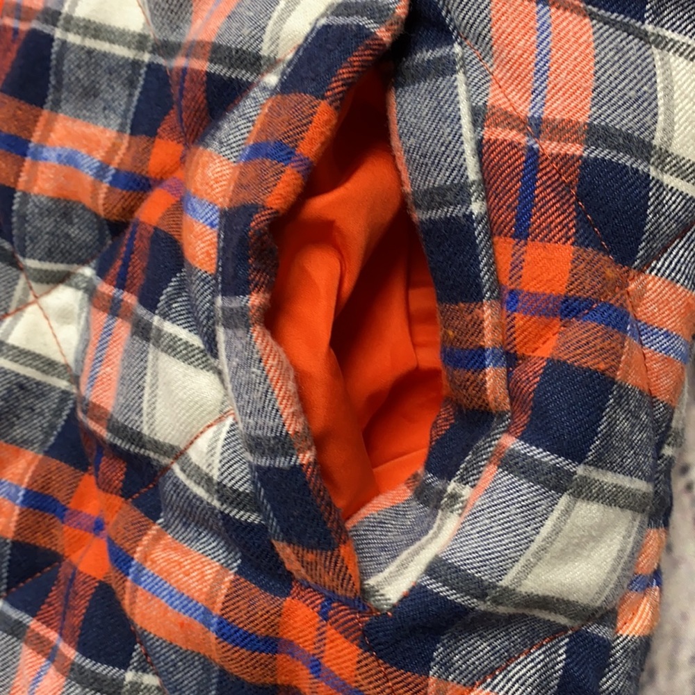 tea n rose Orange Plaid Quilted Vest Size: Medium - Picture 16 of 17
